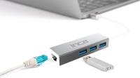 INCA IUSB-03T USB 3.0  3 Port ÇOKLAYICI,10/100/1000Mbps Ethernet Mulitiplexer Adaptör